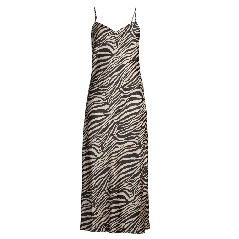SCOOP ZEBRA PRINT SLIP DRESS XL NWT
